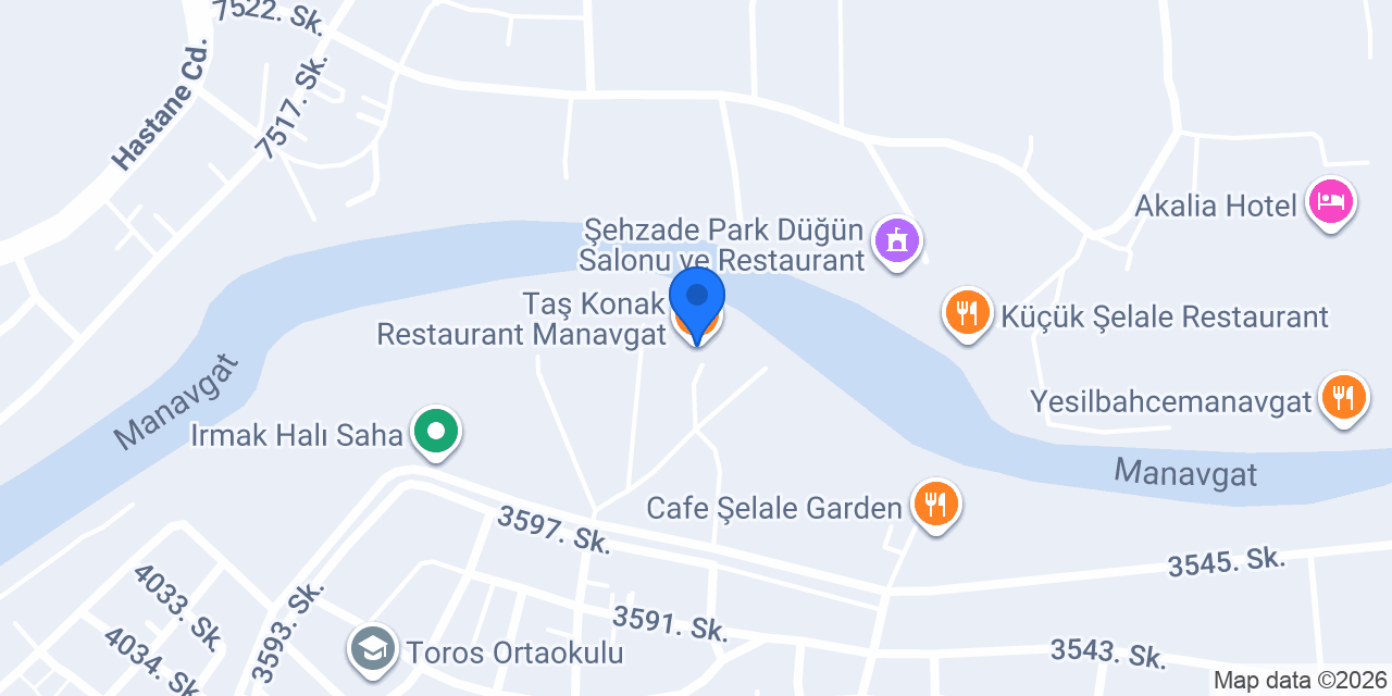 Taş Konak Restaurant Manavgat konumu