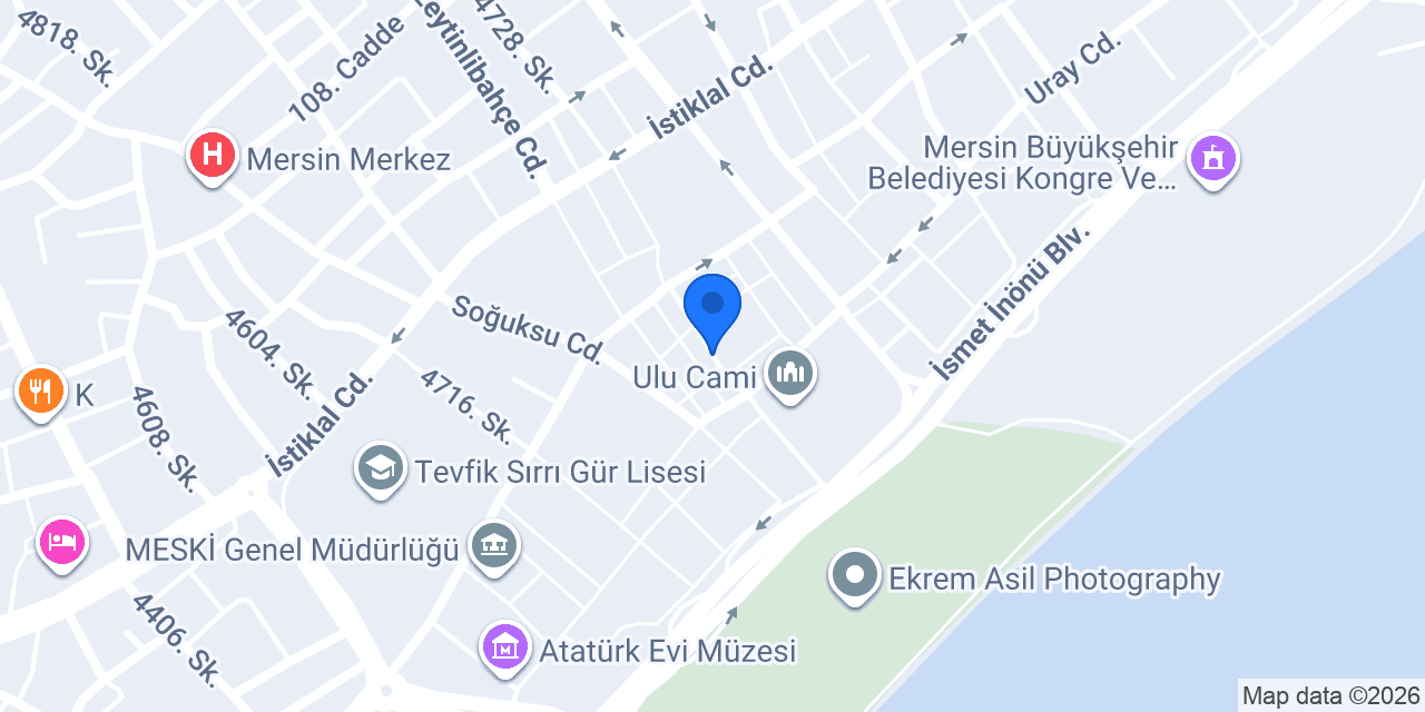 Mavi - Mersin Cadde konumu