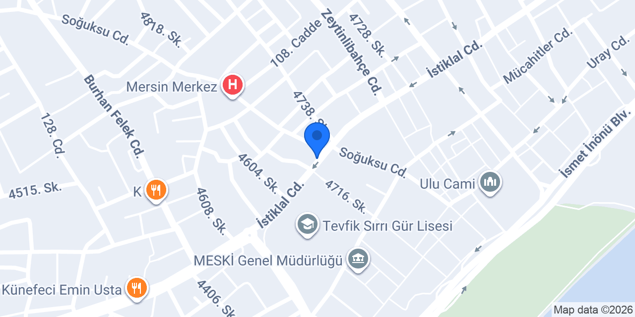 MERSİN 7. NOTERLİĞİ konumu