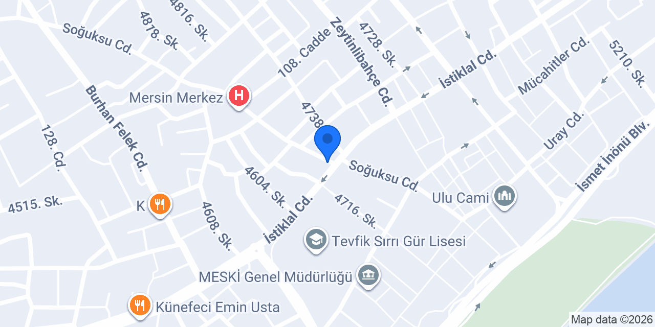 Mersin Onur Sürücü Kursu konumu
