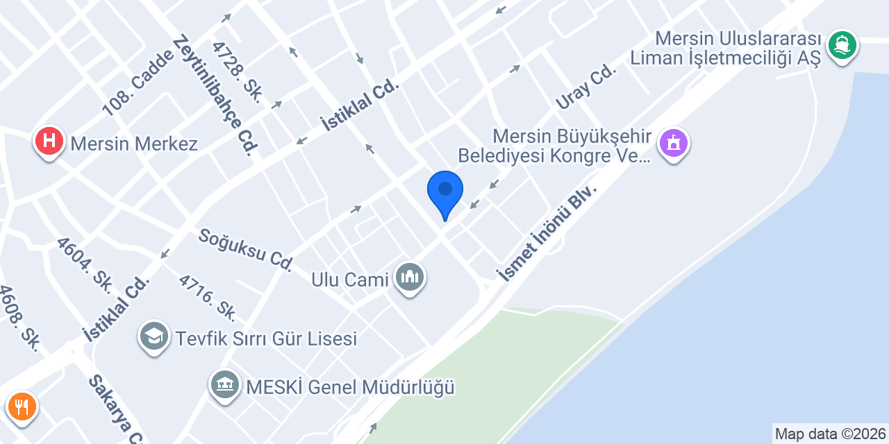 Yapı Kredi Bankası - Mersin Ticari Şubesi konumu