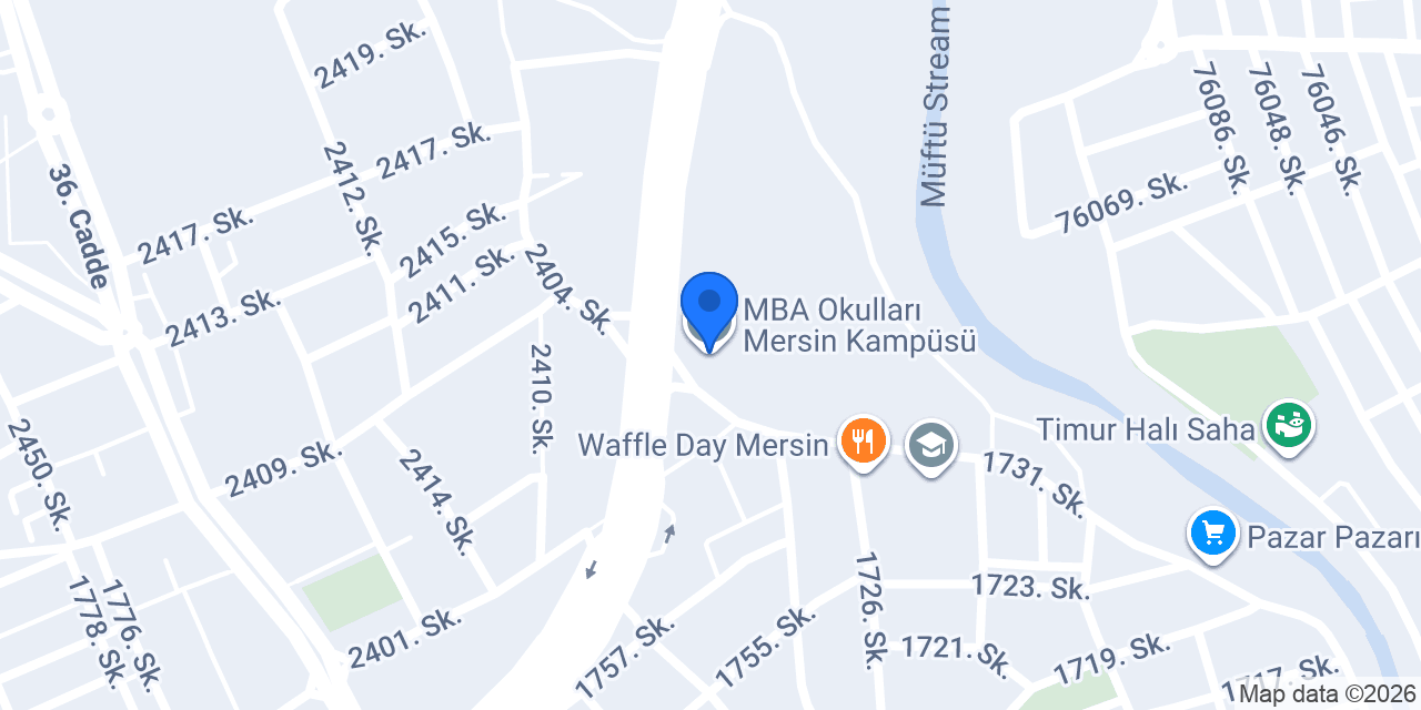 MBA Okulları Mersin Kampüsü konumu
