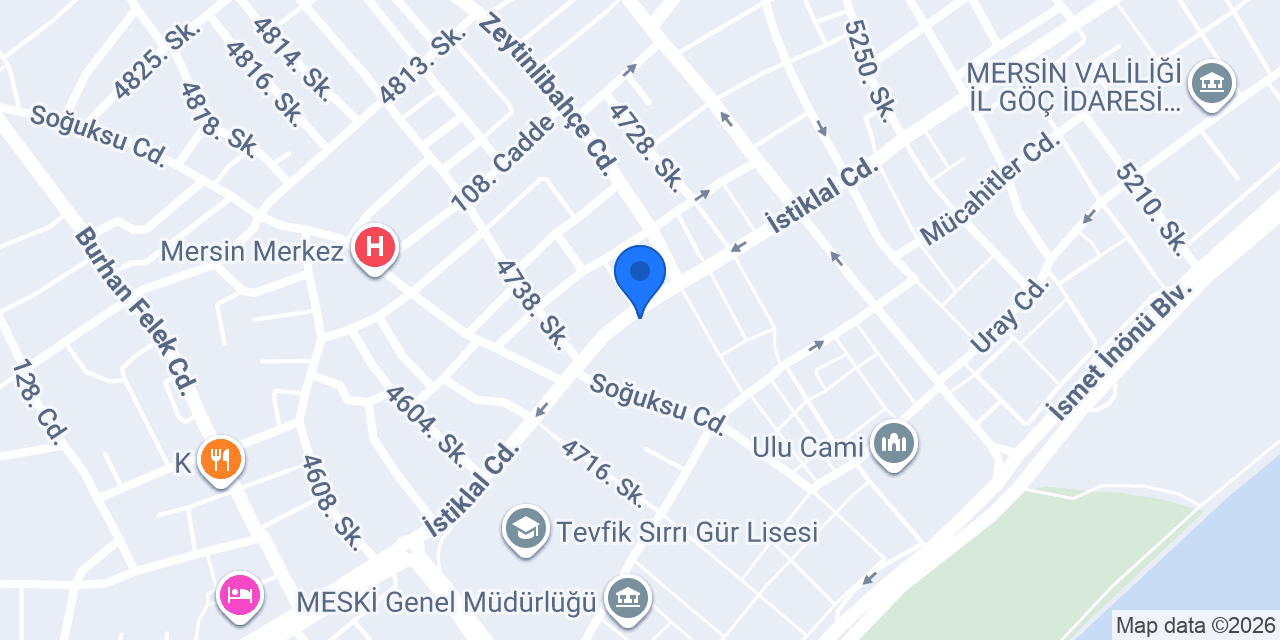 Emlak Katılım Mersin Şubesi konumu