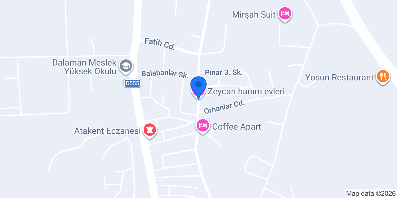 Zeycan hanım evleri konumu