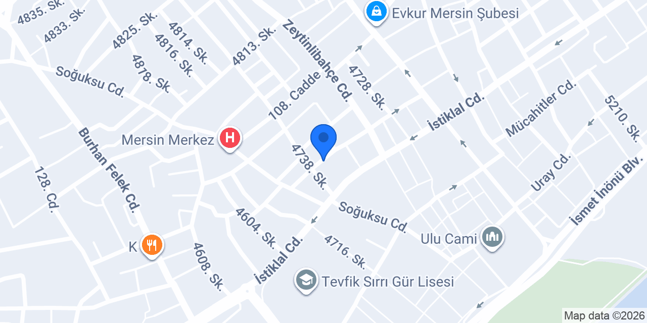 Mersin Çetin Ozalit konumu