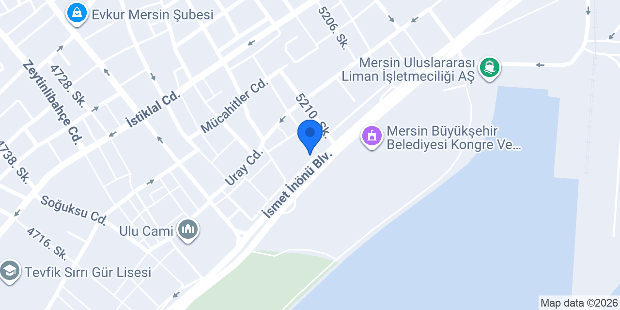 TEB Mersin Şubesi konumu