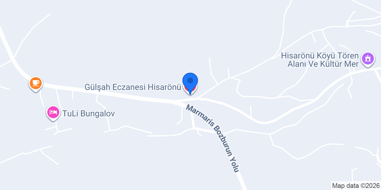 Gülşah Eczanesi Hisarönü konumu
