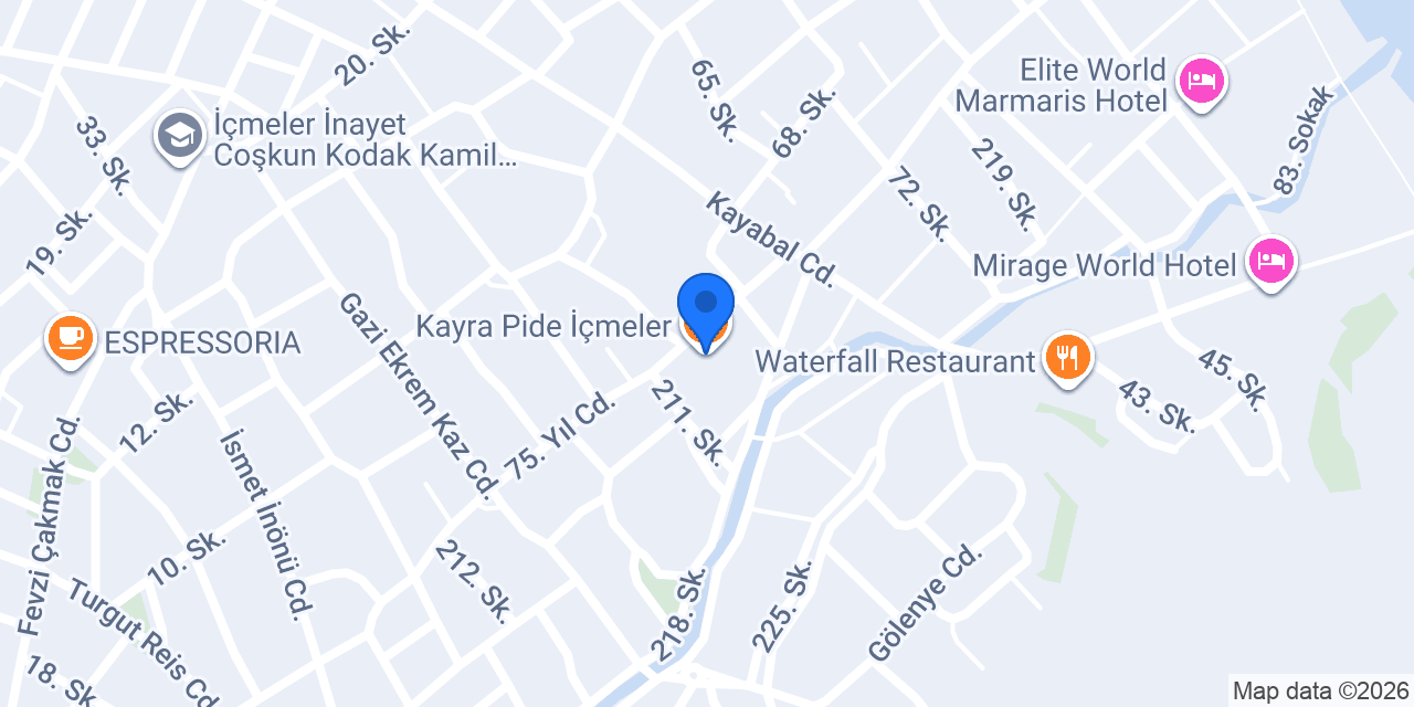 Kayra Pide İçmeler konumu