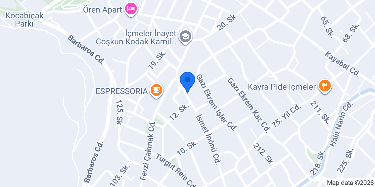 Destan Patisserie konumu
