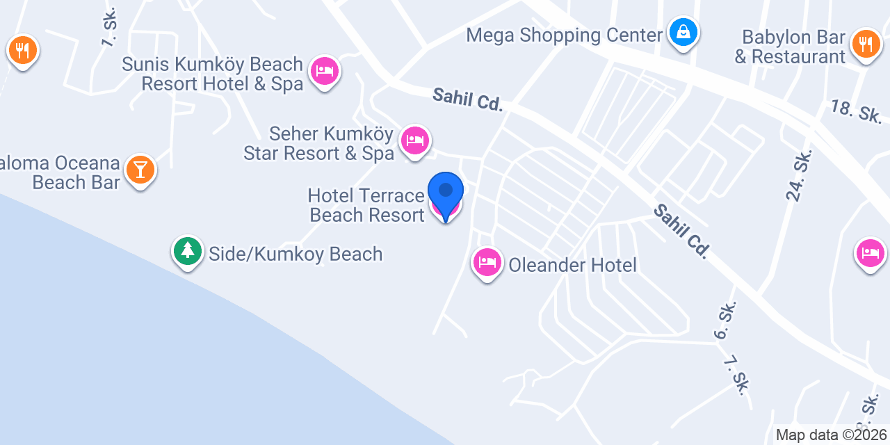 Hotel Terrace Beach Resort konumu