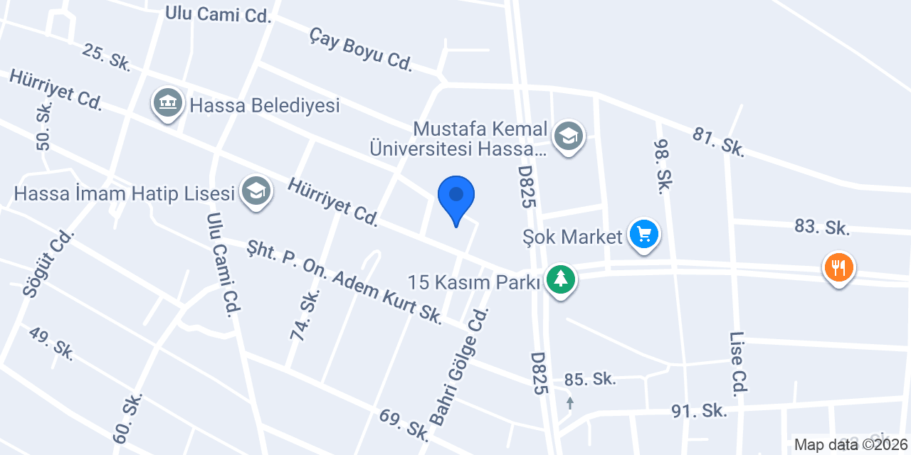 Derviş Paşa Orta Okulu konumu
