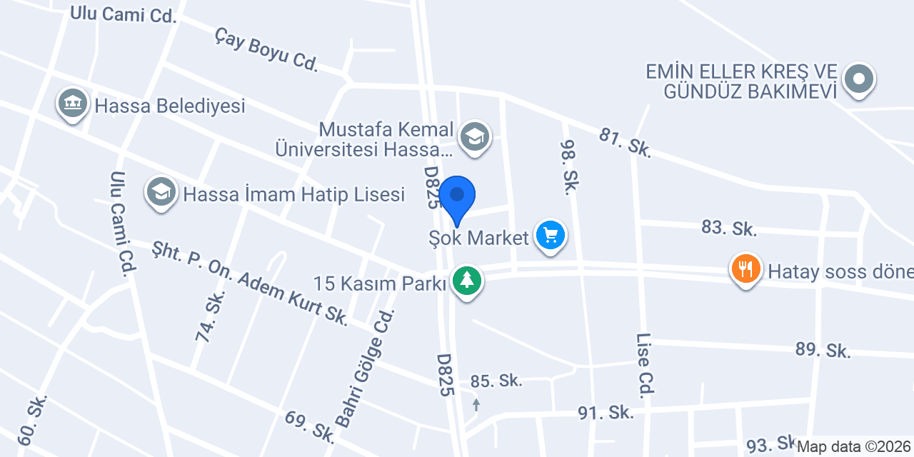 Hassa Elbeyli Sürücü Kursu konumu