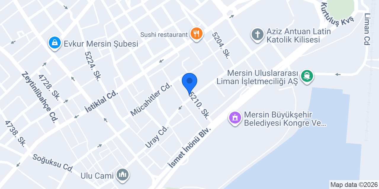 LedVitrin Mersin LED Tabela konumu