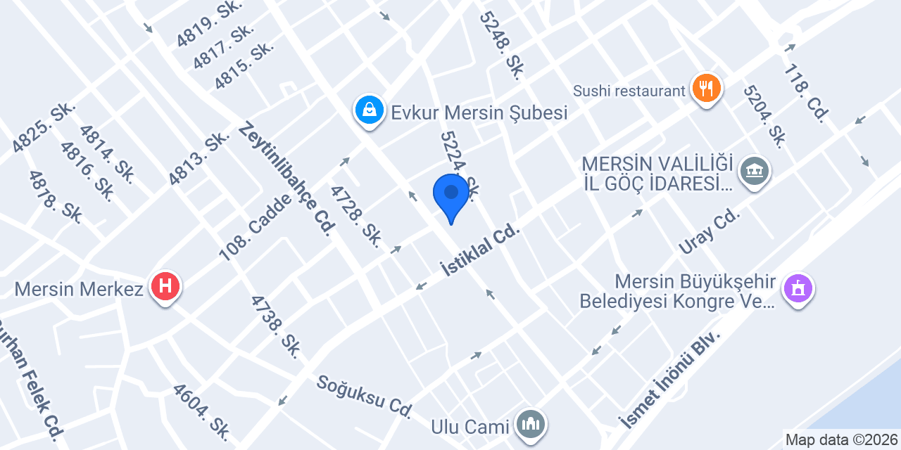 Garanti BBVA Mersin Çarşı Şubesi konumu