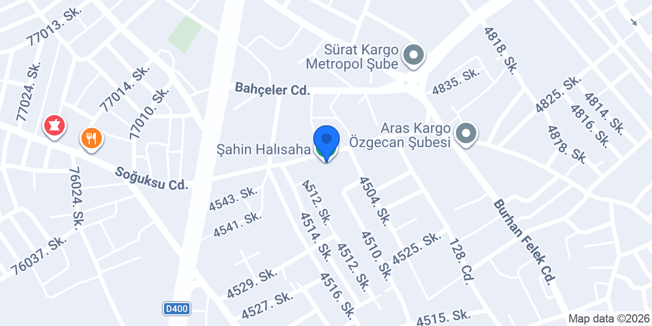 Şahin Halısaha konumu