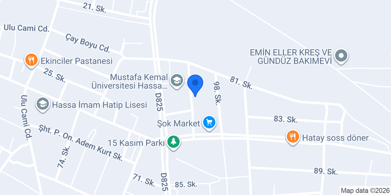 Hassa İklim Kız Öğrenci Yurdu konumu