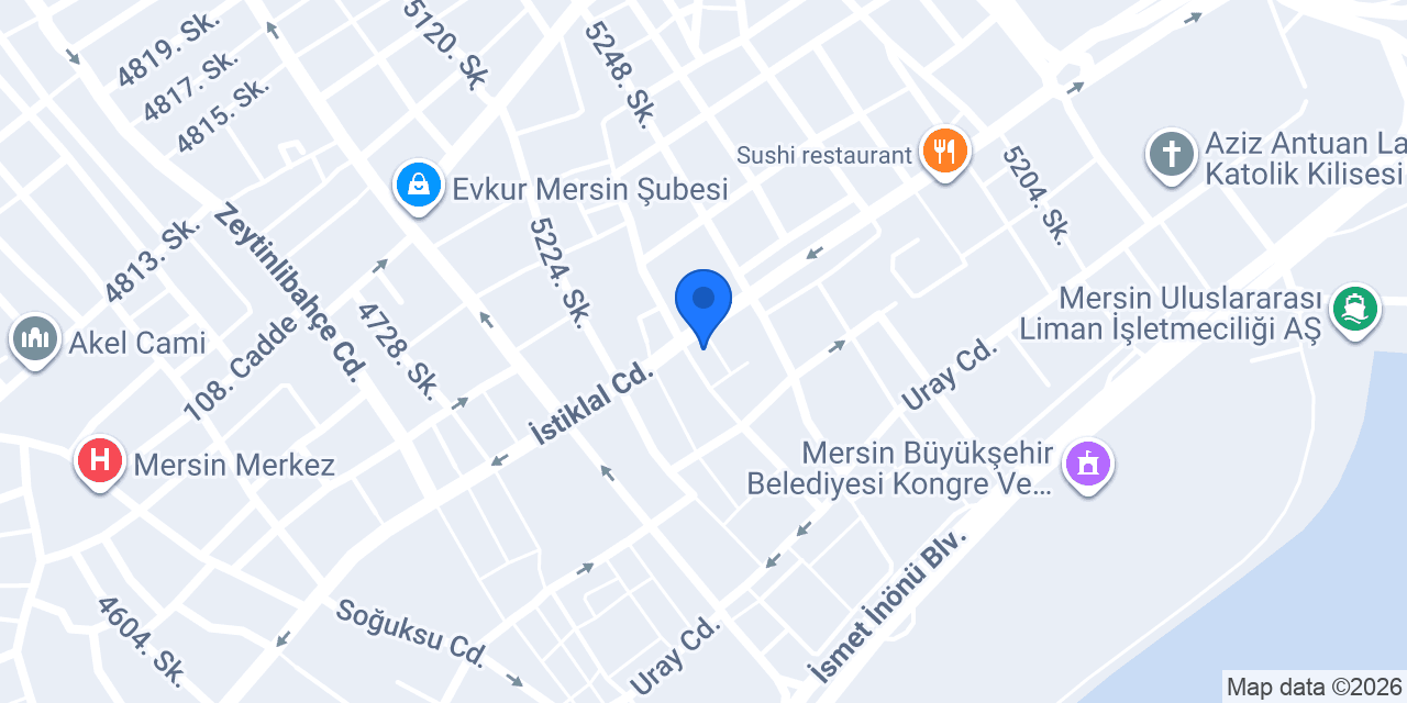 Türkiye Finans Mersin Şubesi konumu