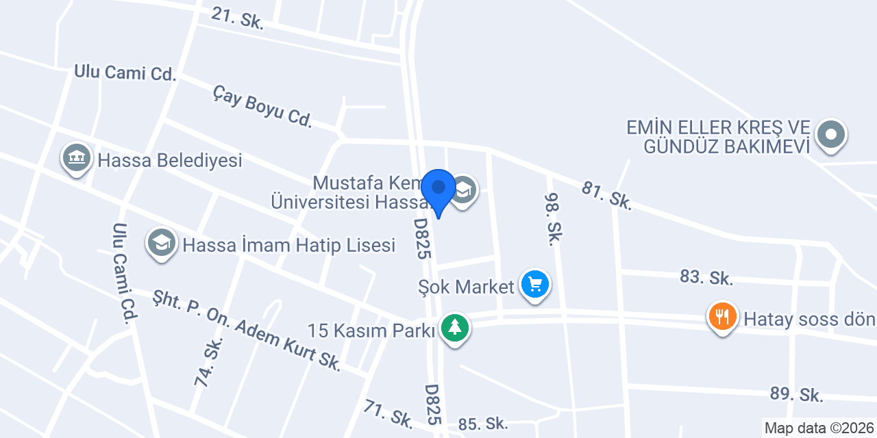 Hassa ilçe milli eğitim müdürlüğü konumu