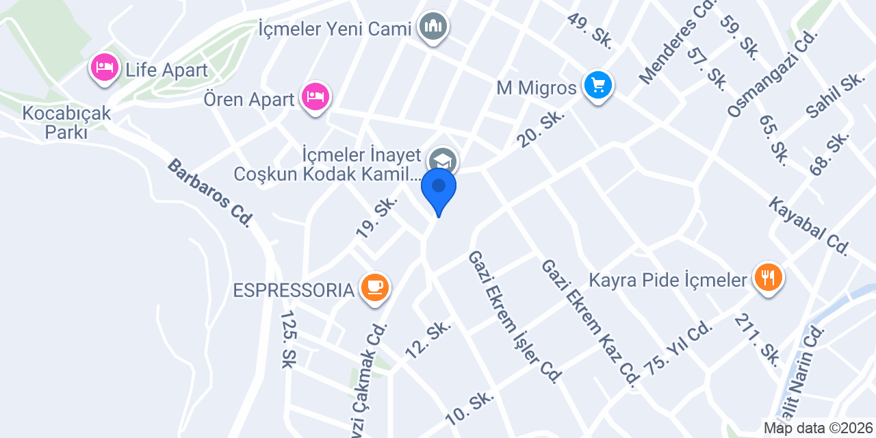 SELÇUK APART (İçmeler-Marmaris) konumu