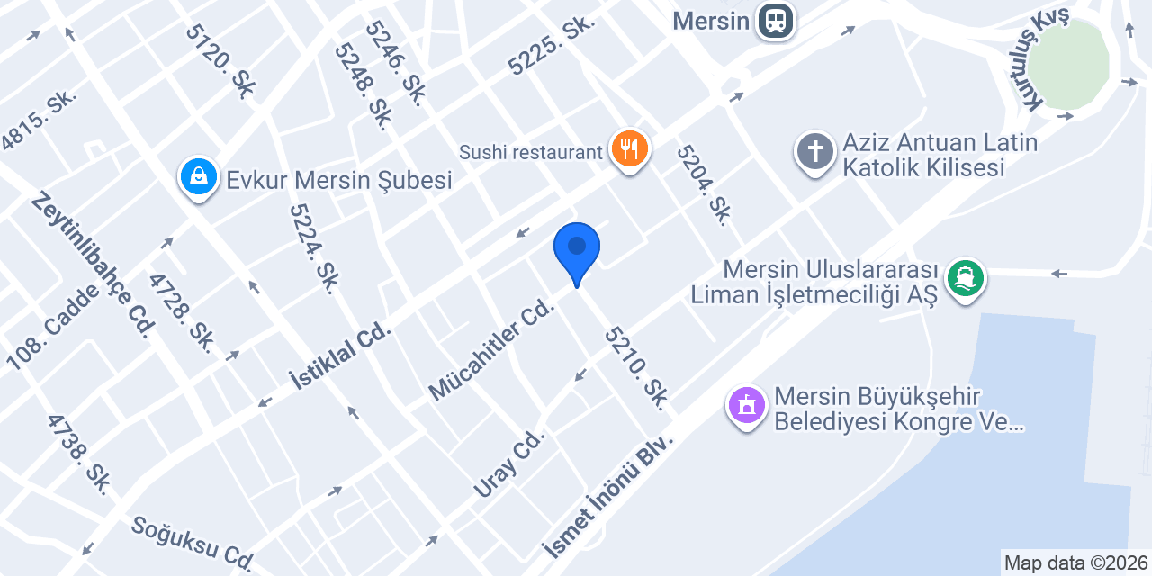 MERSİN TARİHİ BUTİK OTEL konumu