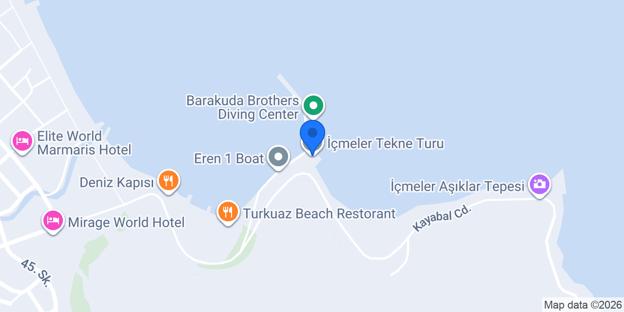 İçmeler Tekne Turu konumu