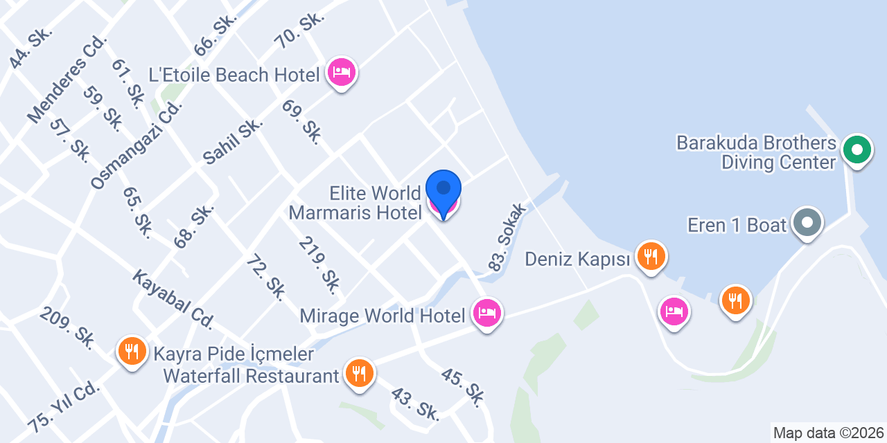 Elite World Marmaris Hotel konumu