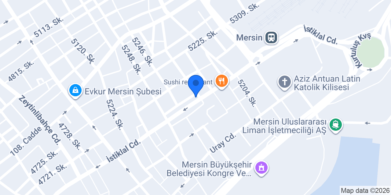 MERSİN 5. NOTER konumu