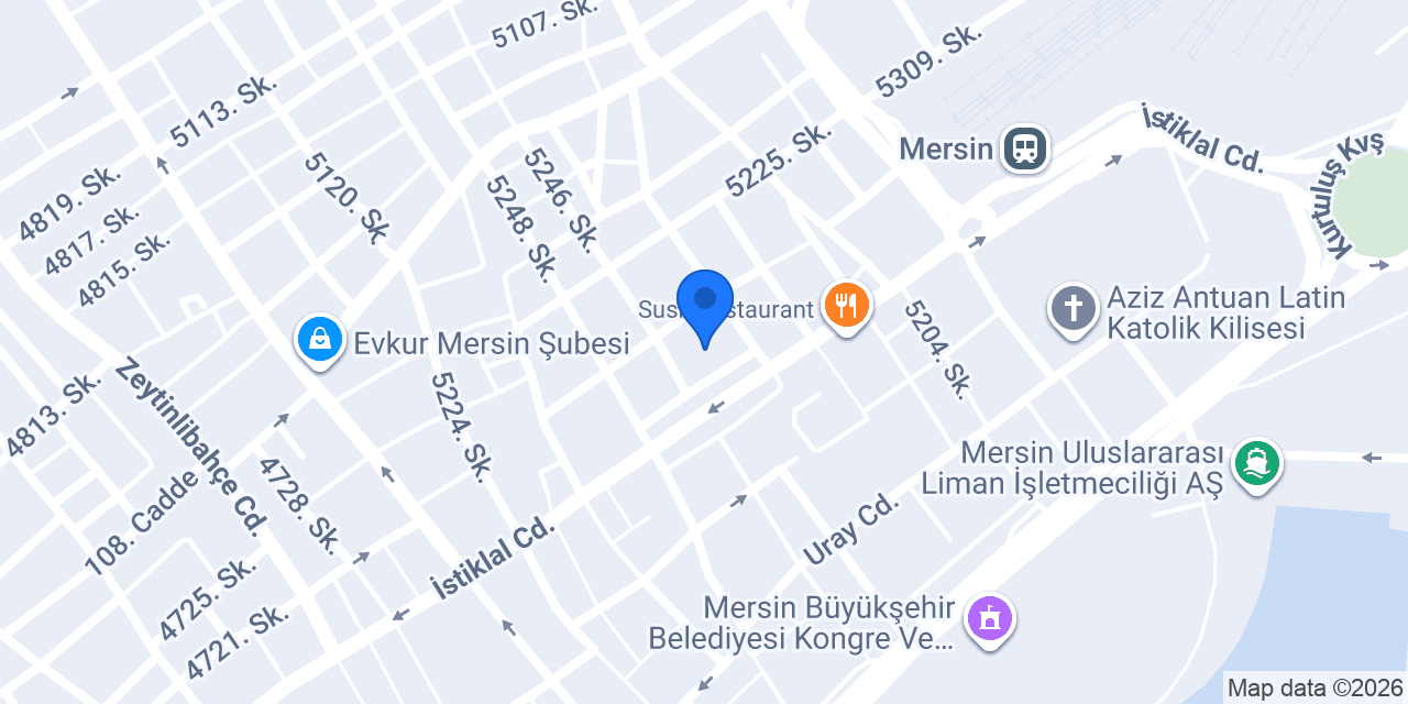 Burgan Bank Mersin Şubesi konumu