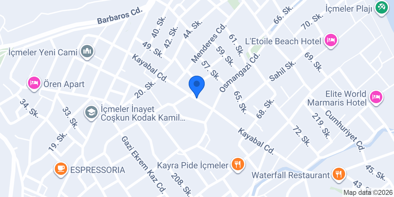 İçmeler erkek kuaförü konumu