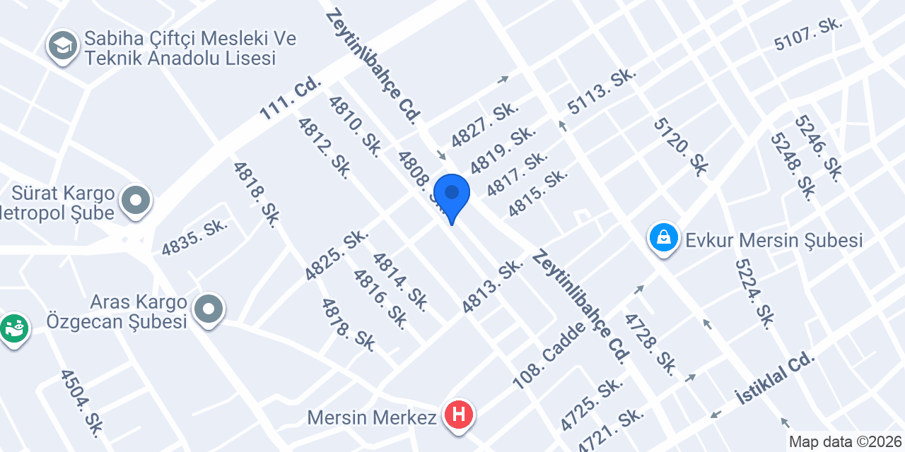 Mersin Akdeniz Çiçekçi konumu