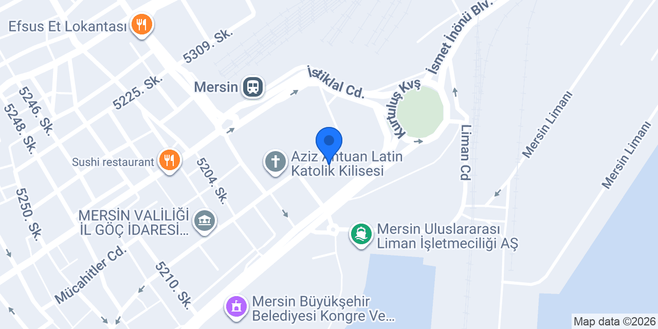 Mersin Asayiş Şube Müdürlüğü konumu