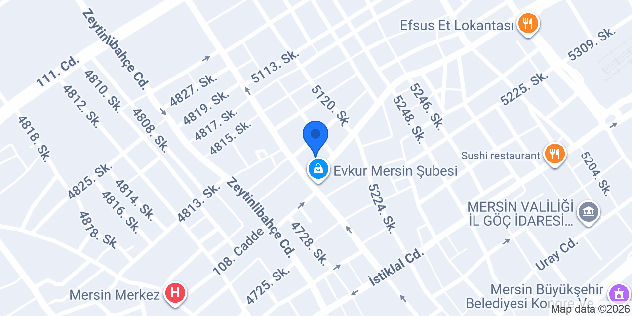 Taksim Mersin konumu