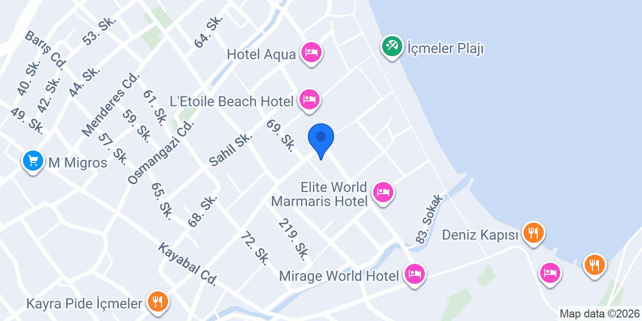 Emilia Otel konumu