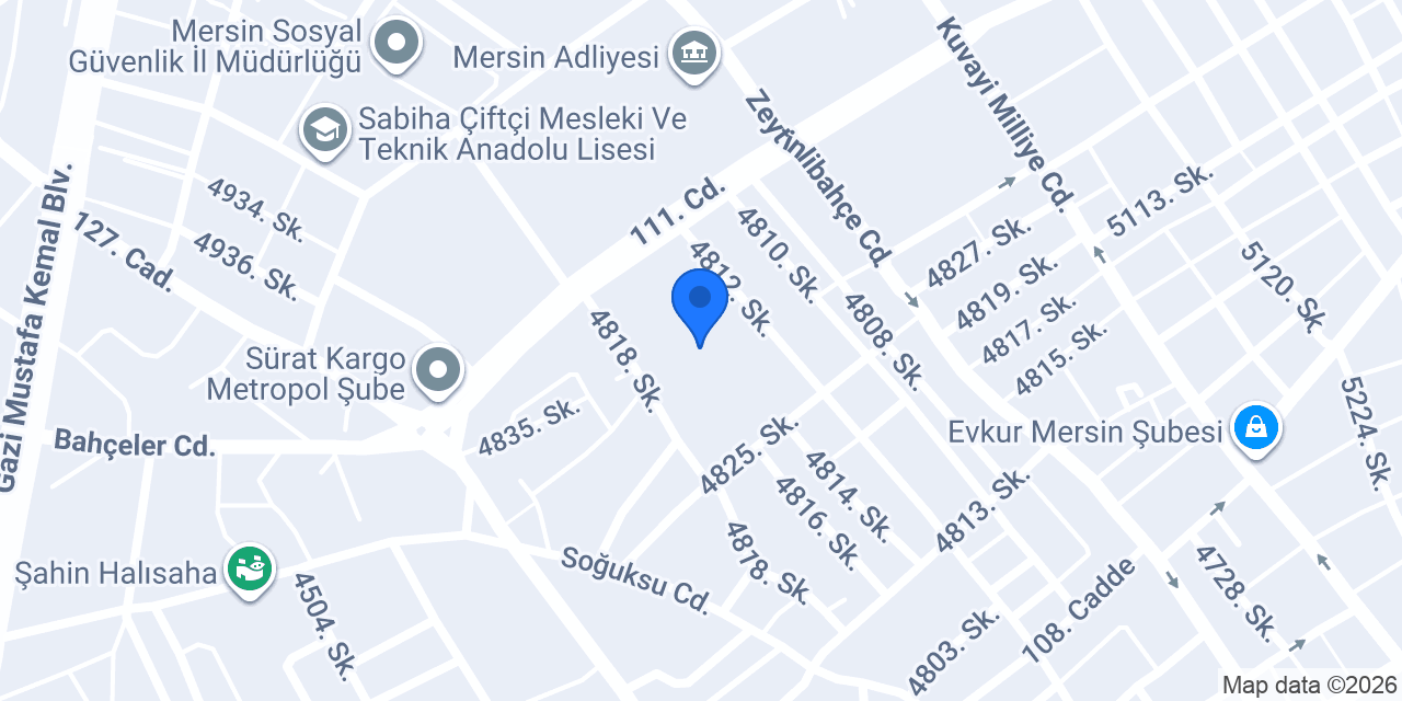 Mersin Mesleki Ve Teknik Anadolu Lisesi konumu