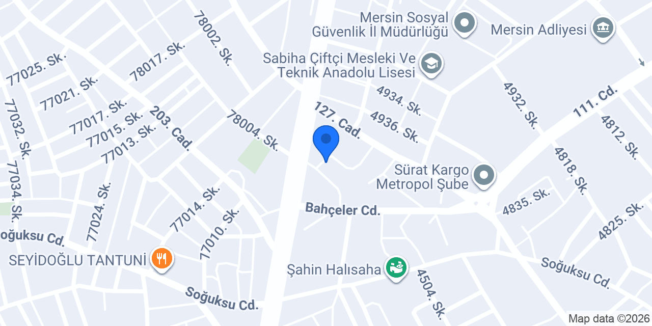 MERSİN VİZYON OTOCAM konumu
