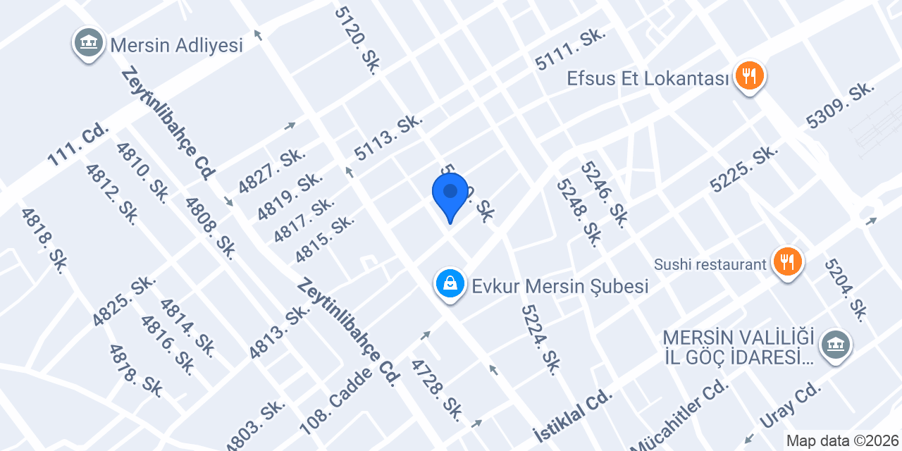 Mersin Ticaret İl Müdürlüğü konumu