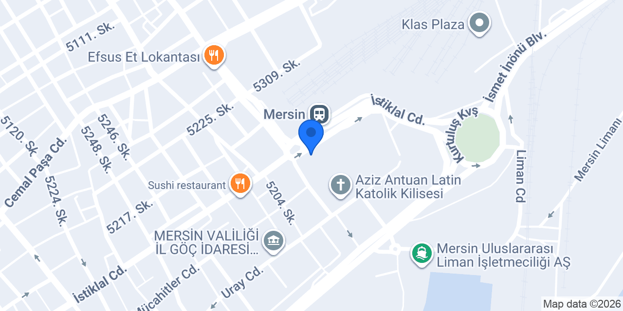 MERSİN İL HALK KÜTÜPHANESİ MÜDÜRLÜĞÜ konumu