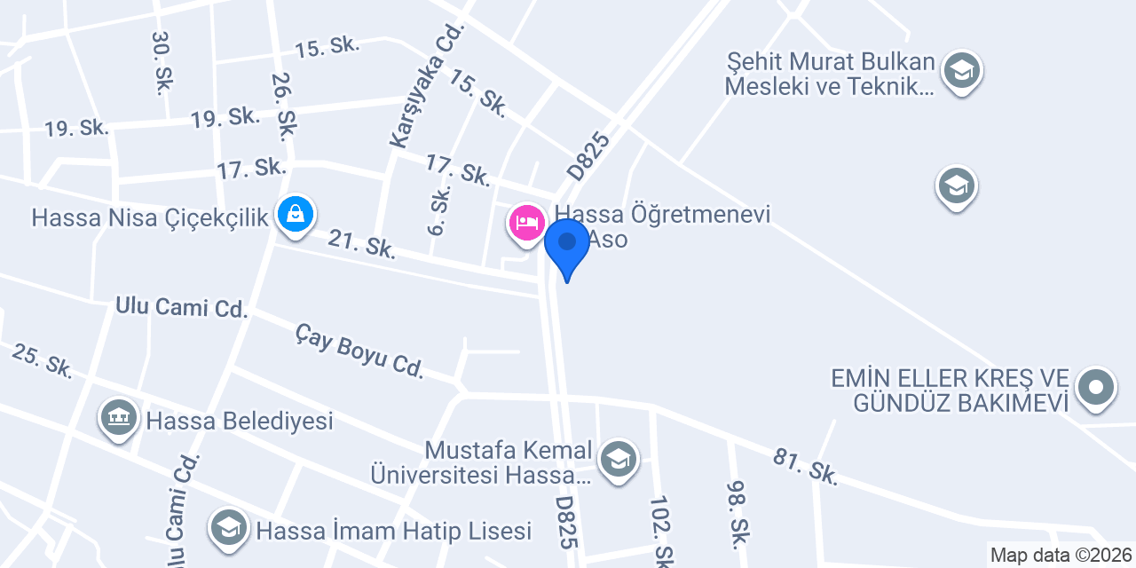 Özel Hassa İşlek Sürücü Kursu konumu