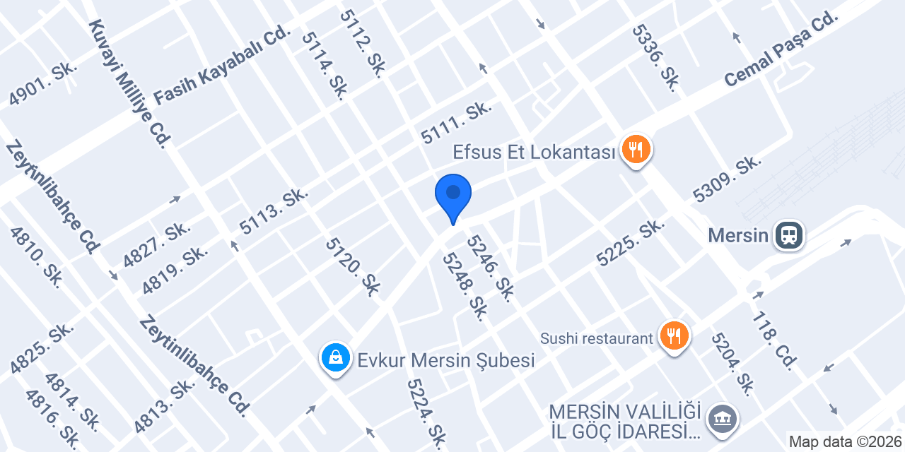 Binbir Çeşit Mersin konumu