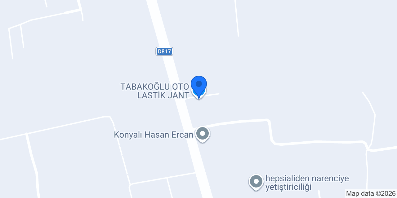 TABAKOĞLU OTO LASTİK JANT konumu