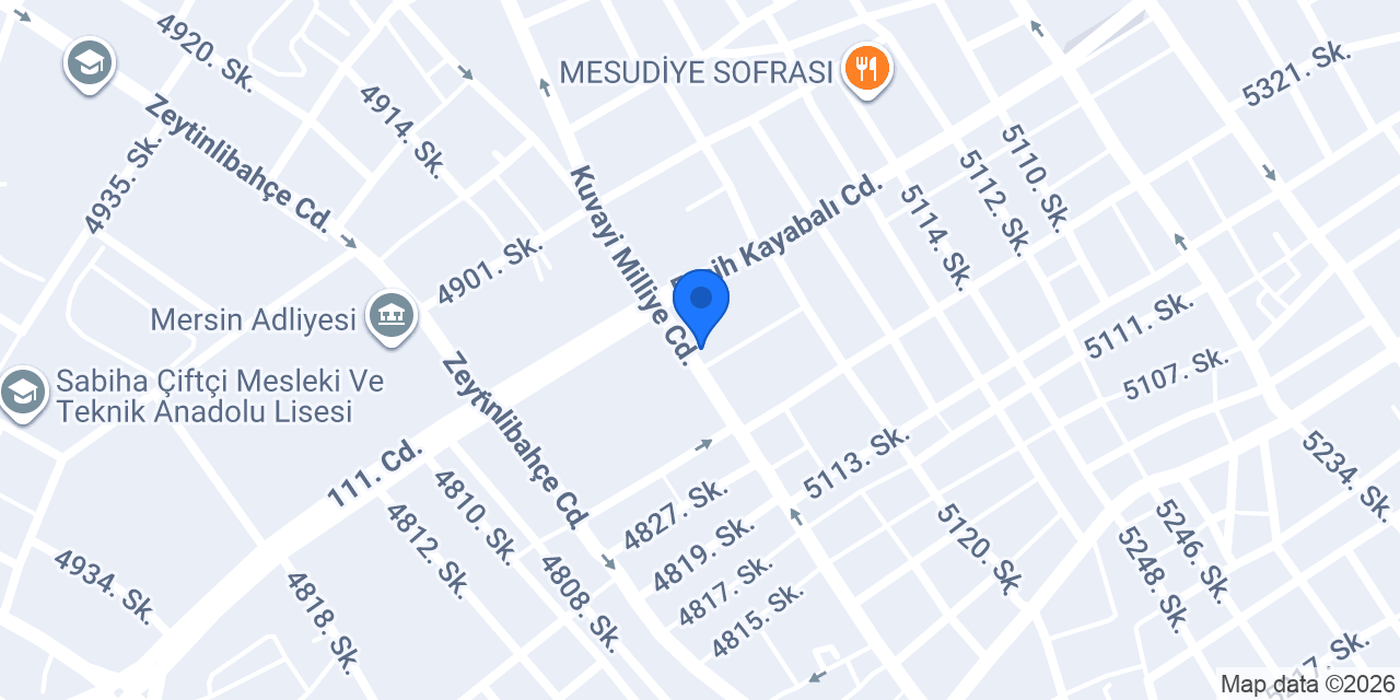 TEB Metropol Mersin Şubesi konumu