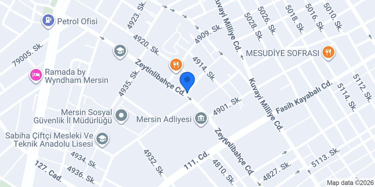 Alfa Avukatlık Bürosu | Mersin konumu