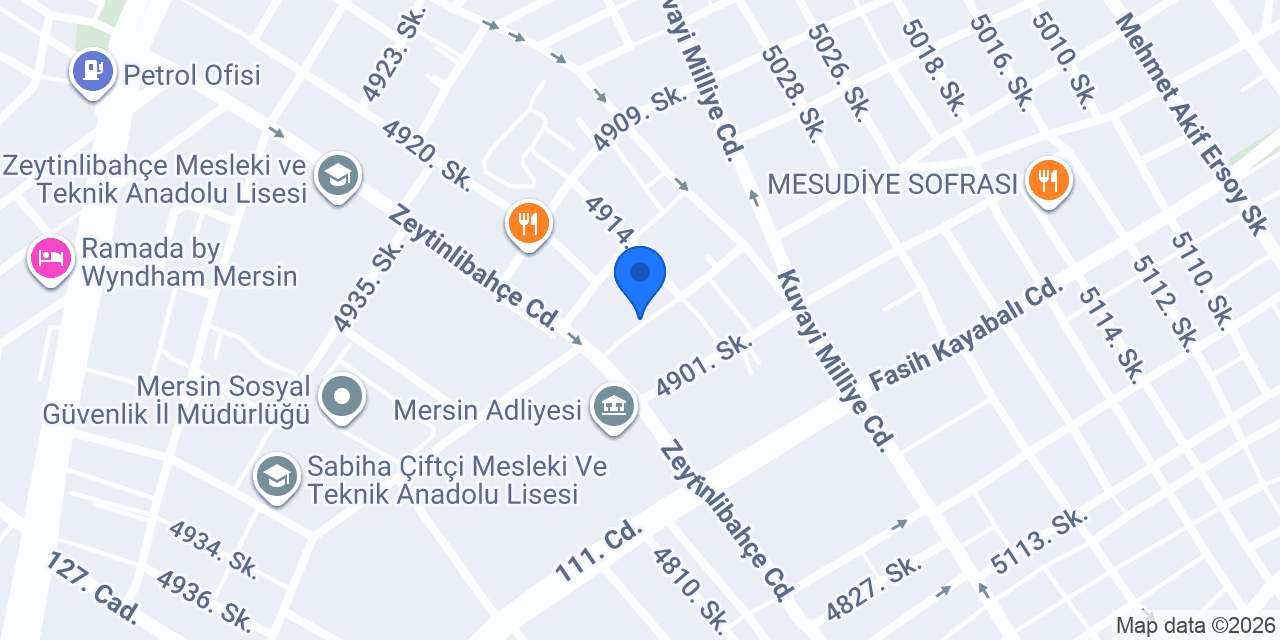 Mersin Avukat Reyhan Kayışlı Arslanbuğa konumu