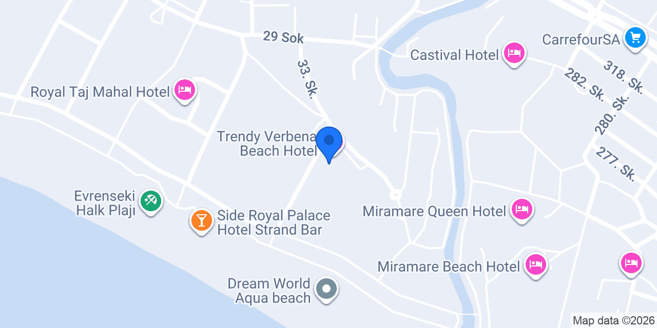 Trendy Verbena Beach Hotel konumu