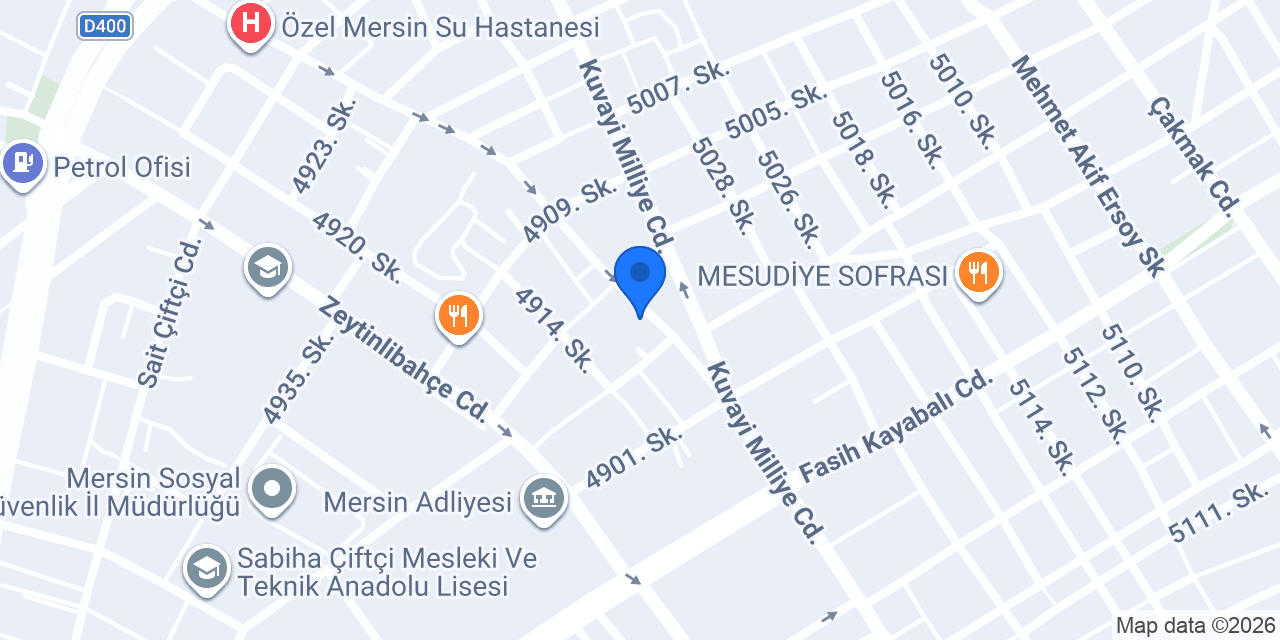 Mersin Avukat Uğur TAŞ konumu