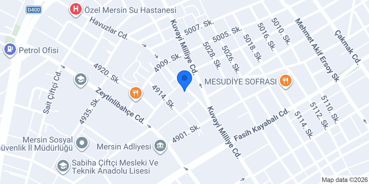 GÜL HASAR MERSİN konumu
