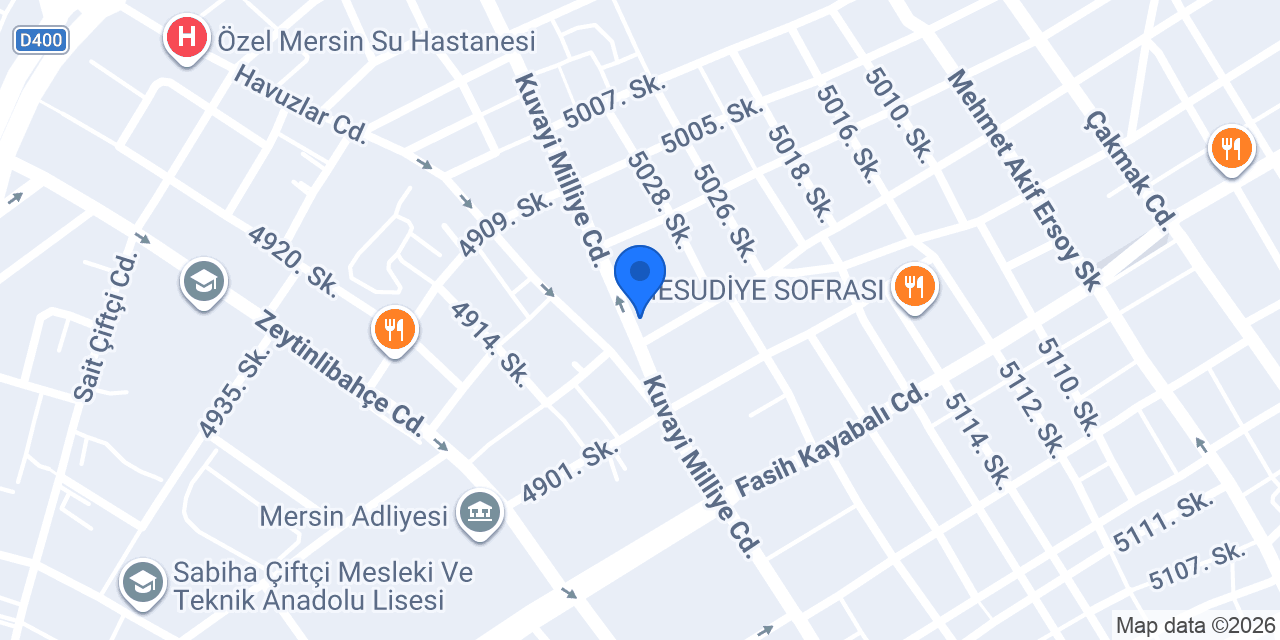 E&G Hukuk Bürosu konumu