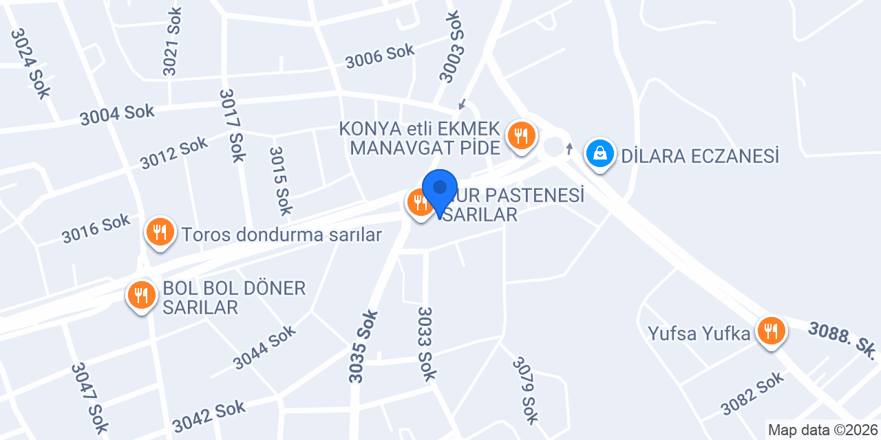 Özel Sarılar Diş Kliniği konumu