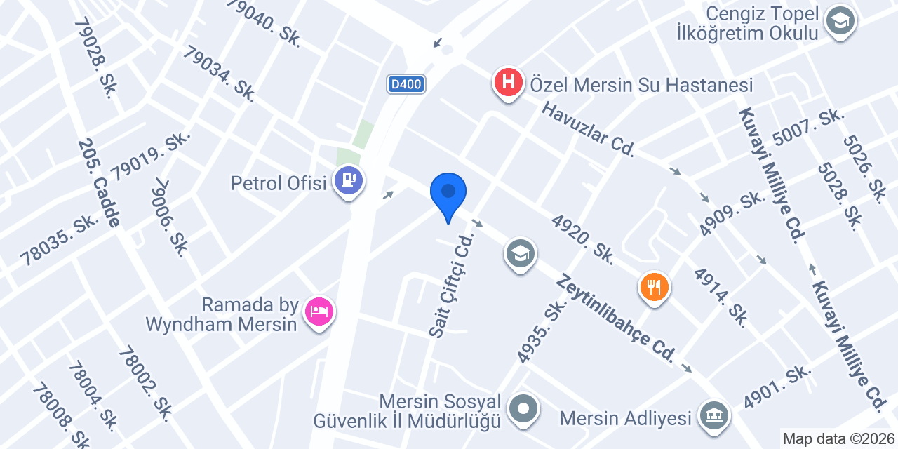 Mersin Gözde Çiçekçilik konumu