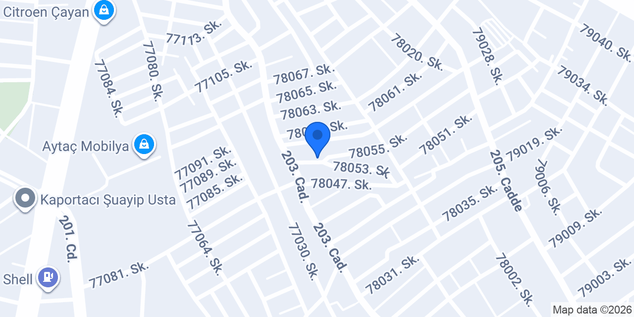 Mersin BT Mobilya ve Tasarım konumu